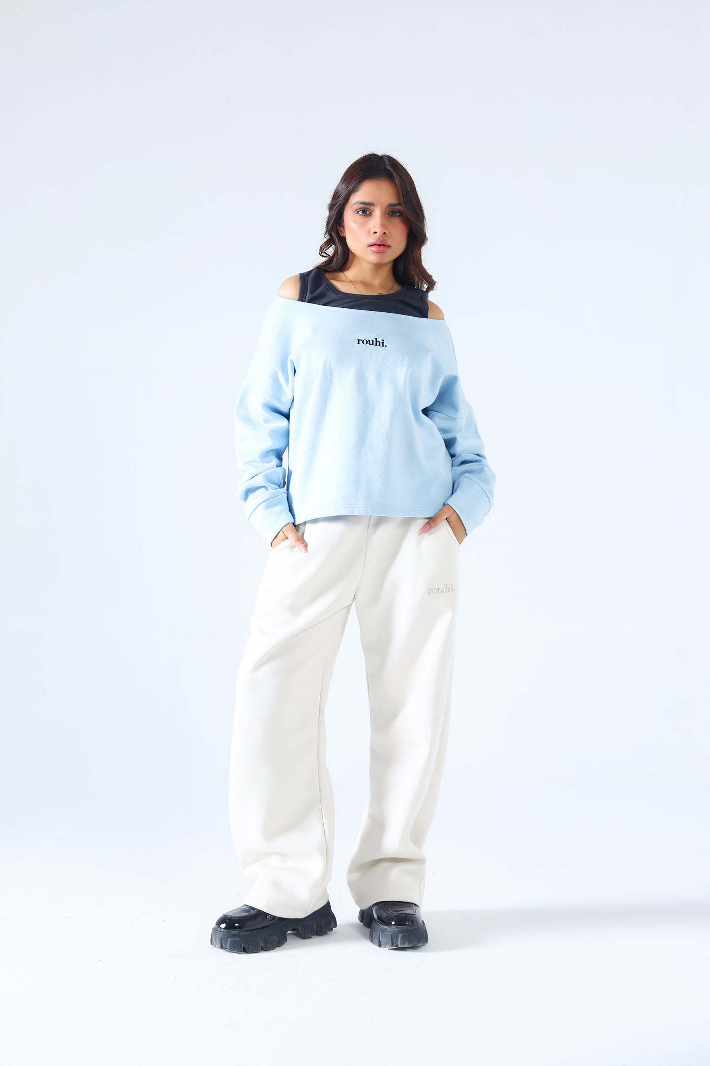 Rouhi Frozen Horizon blue Sweatshirt - Women