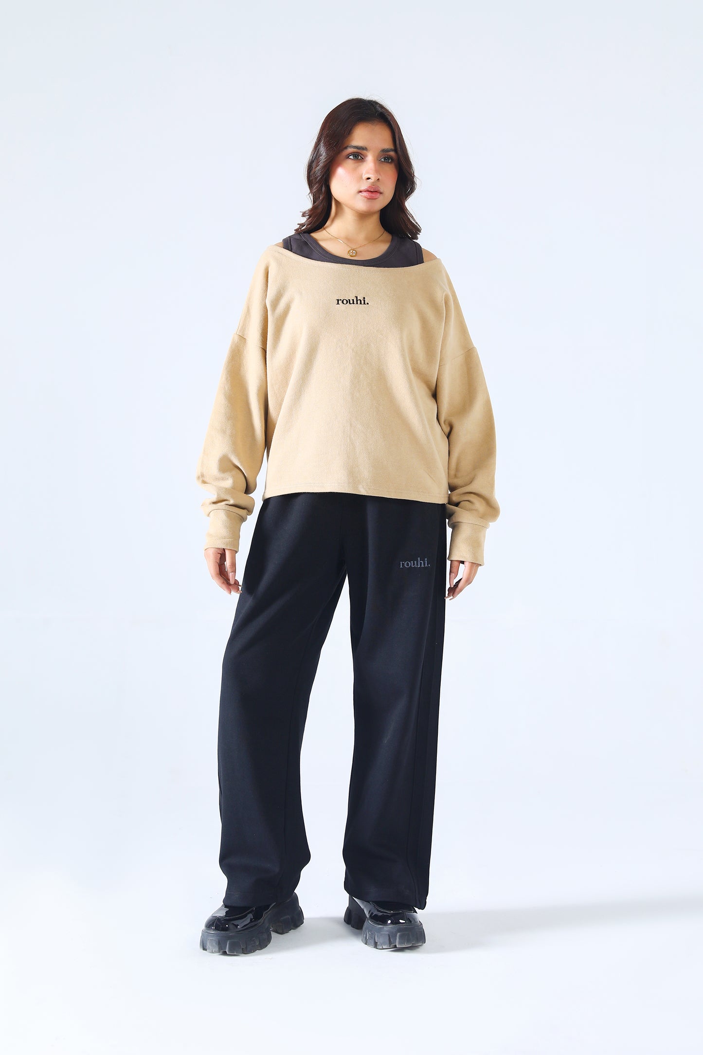 Rouhi Frozen Horizon brown Sweatshirt - Women