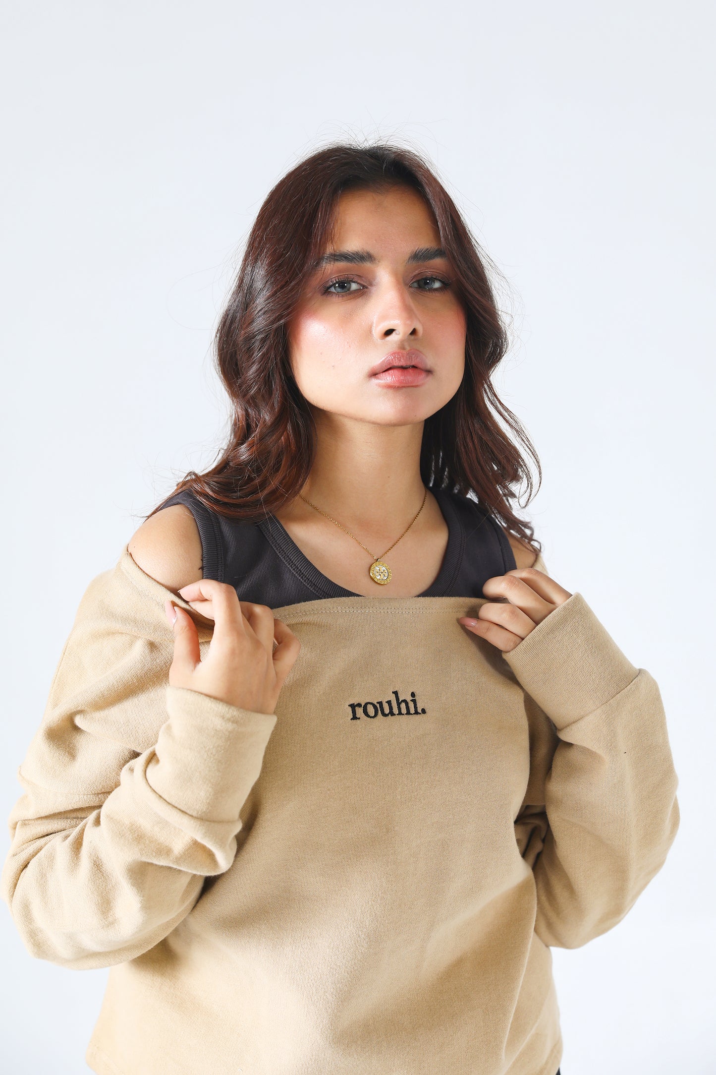 Rouhi Frozen Horizon brown Sweatshirt - Women