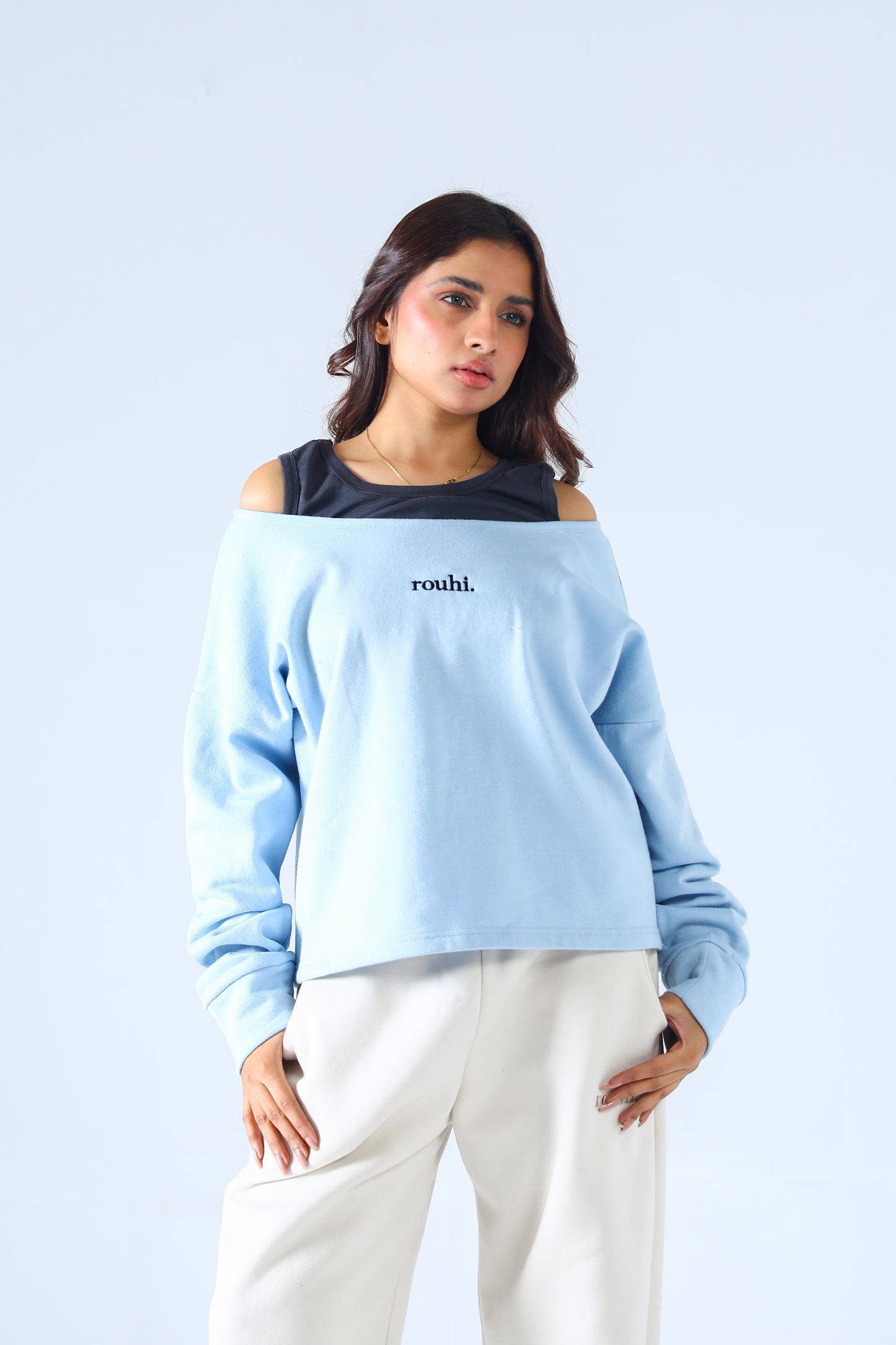 Rouhi Frozen Horizon blue Sweatshirt - Women