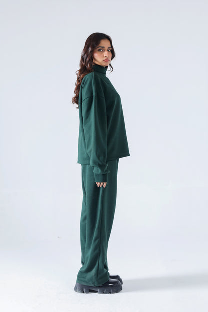 Rouhi Green Chic Turtleneck