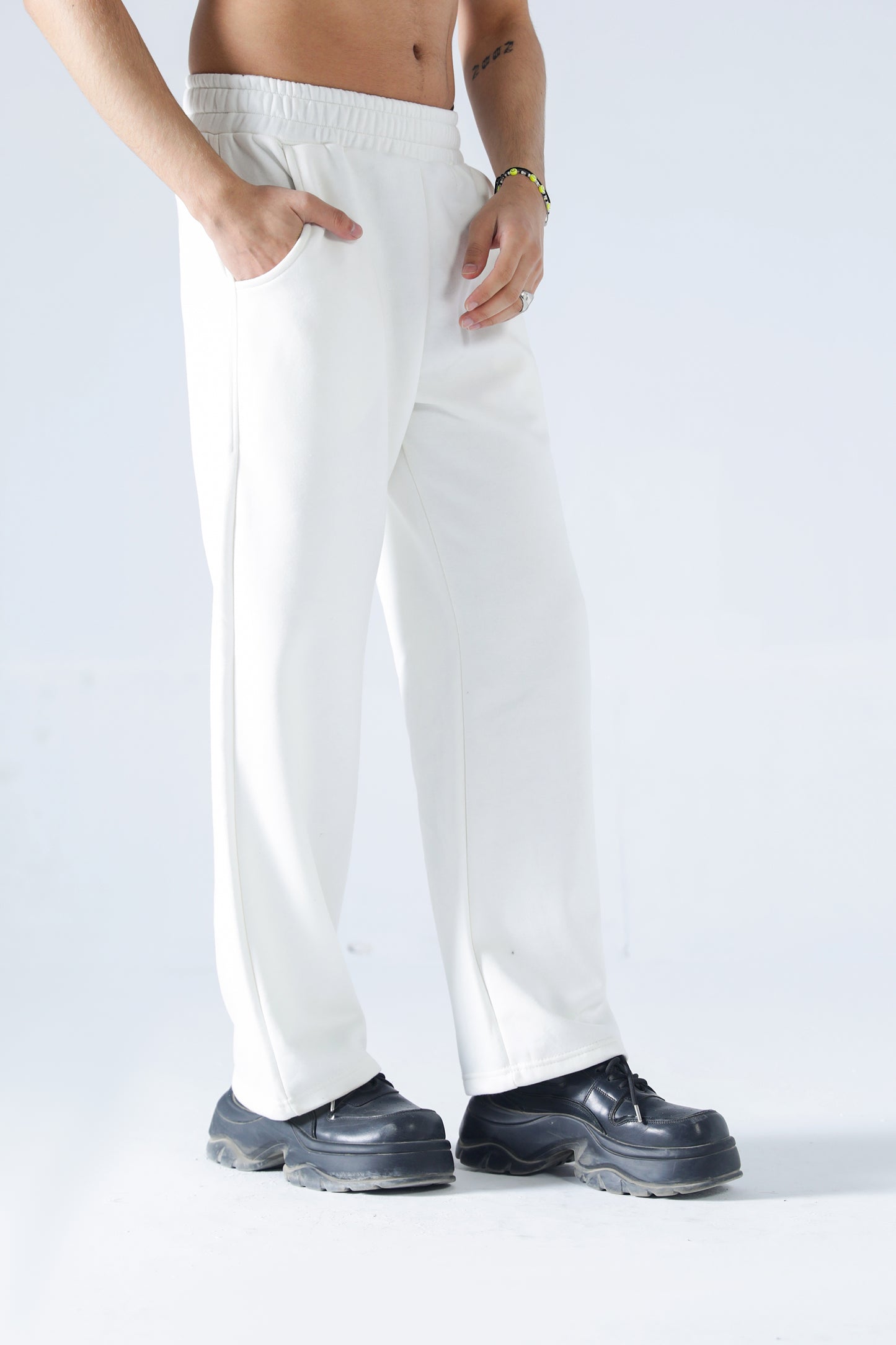 White Rouhi Revival Sweatpants