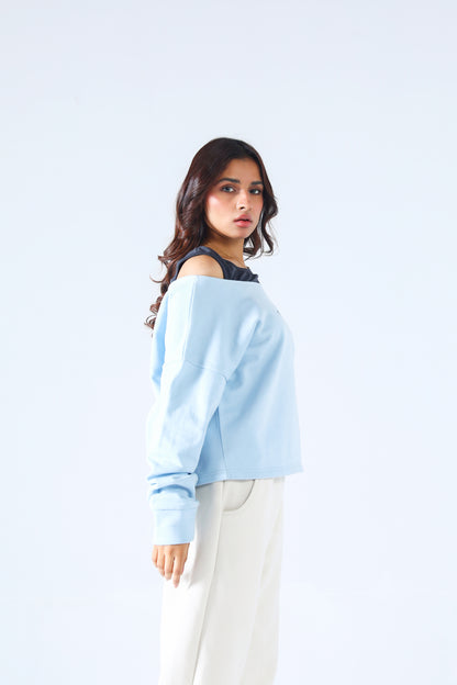 Rouhi Frozen Horizon blue Sweatshirt - Women